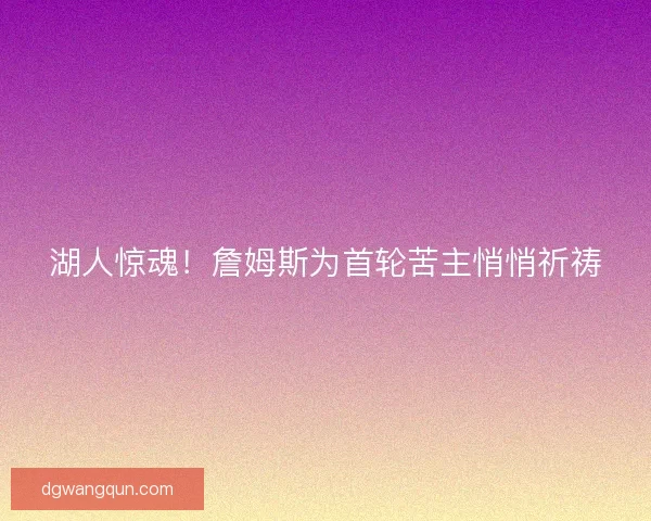 湖人惊魂！詹姆斯为首轮苦主悄悄祈祷