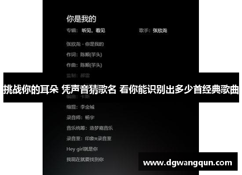 挑战你的耳朵 凭声音猜歌名 看你能识别出多少首经典歌曲